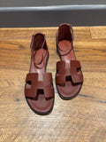 Hermes Rouge Leather Sandals