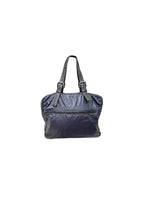 Intrecciato Leather Trimmed Nylon Tote Bag
