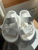 MM6 White Leather Sandals