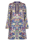 Mary Katrantzou Multicolour Floral Jewel-Neck Tunic Mini Dress
