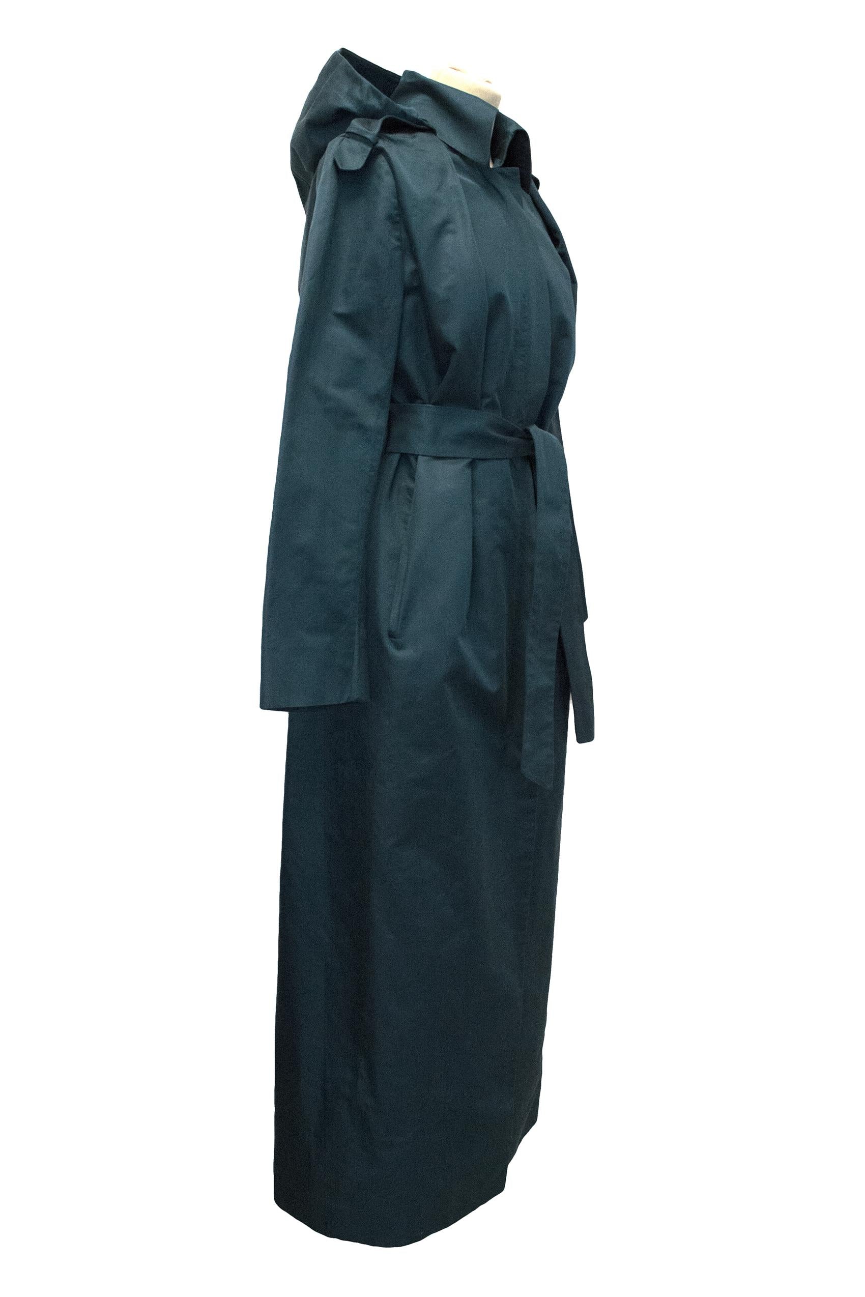 Brioni Blue Long Trench Coat