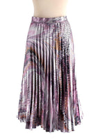 Marina Rinaldi Purple Pleated Midi Skirt