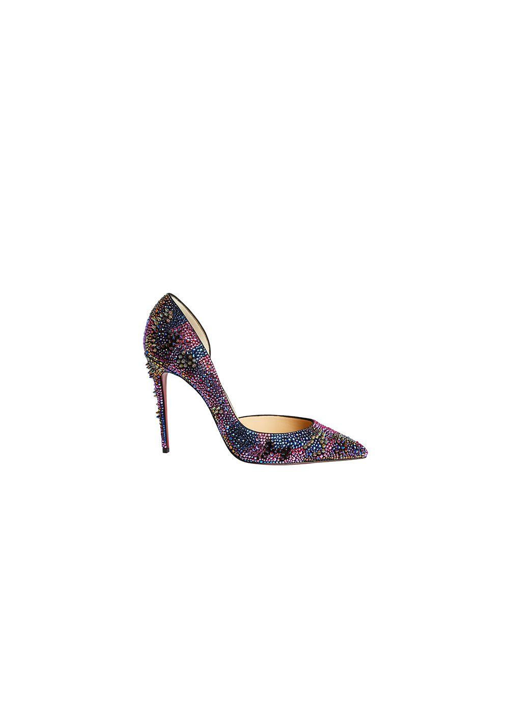 Multicolour crystal embellished Iriza Bling Bang 100 heeled pumps