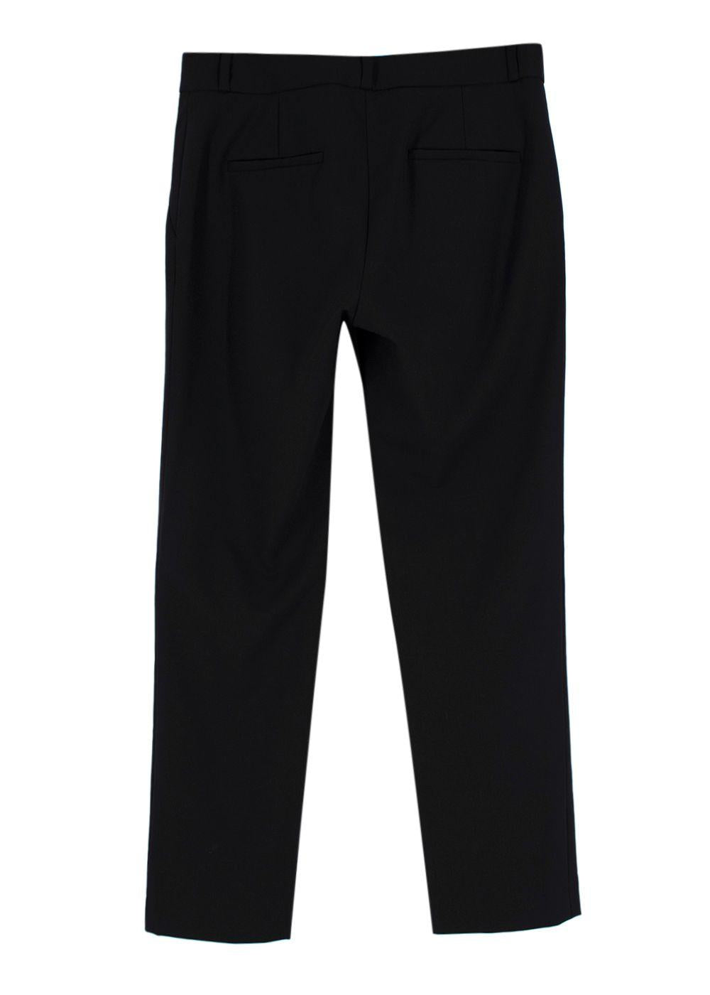 The Row Black Straight Leg Tailored Trousers