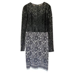 Dolce & Gabbana black & white lace longsleeve dress
