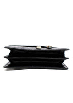 Chylak “Glossy Black Crocodile” Print Crossbody Bag