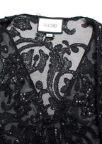 Alexis Embellished Black Maxi Dress