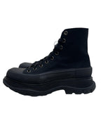 Black Canvas Tread Sneakers