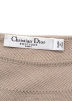 Christian Dior Beige Boutique Woven Silk Knitted Dress