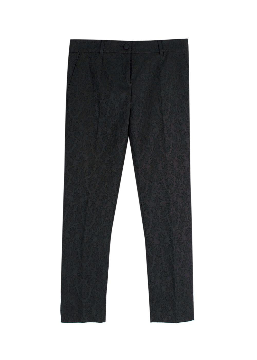 Black Jacquard Trousers