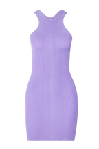 Hunza G Purple Seersucker Iris Mini Dress