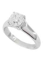 Verde 1ct IGI Certified Lab-grown Radiant Square Cut Diamond Ring