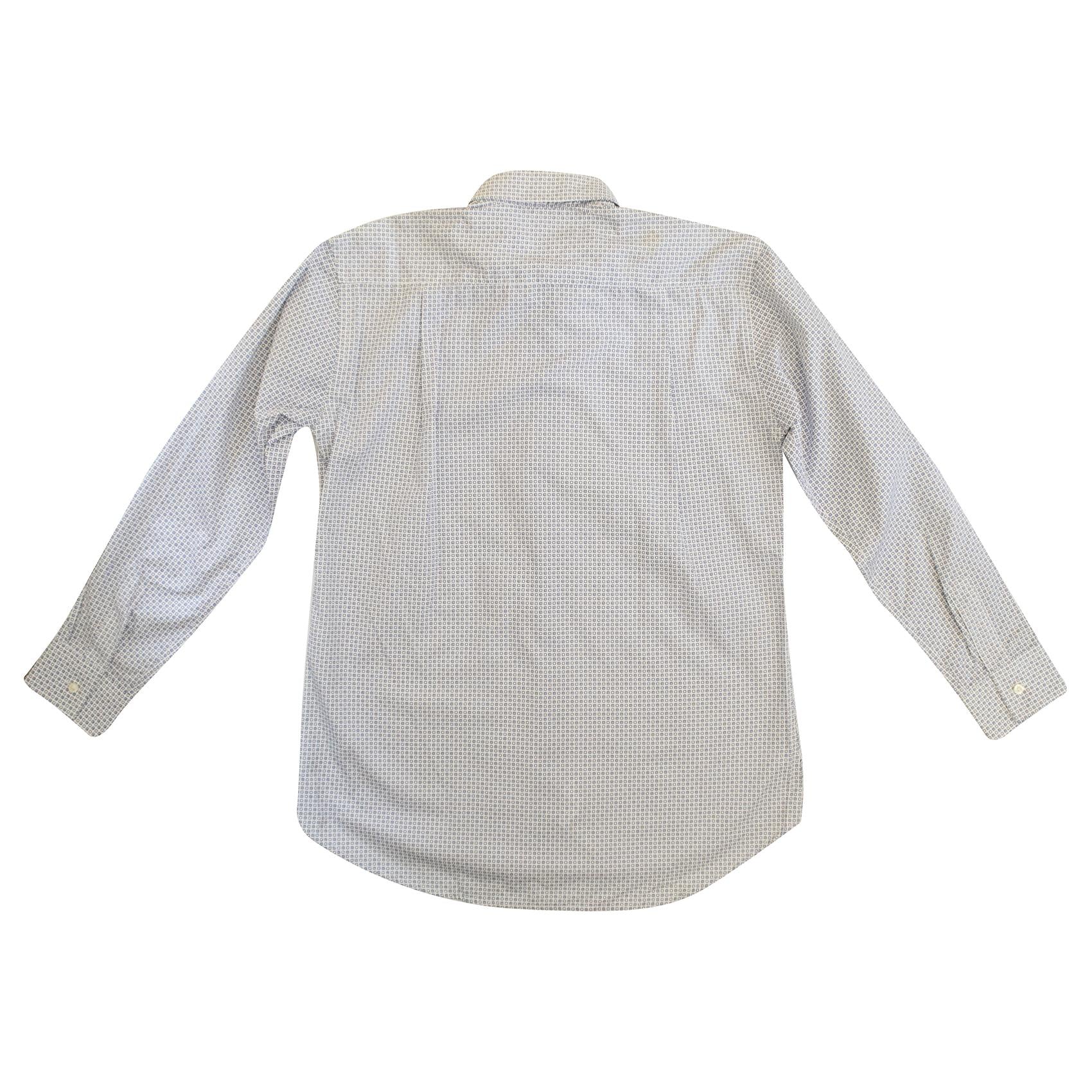 Etro Kids Blue and White Squares Printed Shirt
