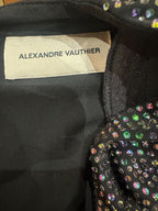 Alexander Vauthier Black Rhinestone Embellished Mini Dress