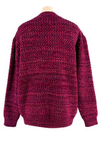 Prada Purple Textured Knit Crewneck Jumper