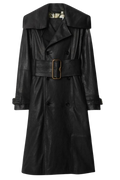 Burberry Runway Collection Black Leather Coat  2025