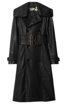 Burberry Runway Collection Black Leather Coat  2025
