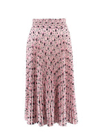 Prada Pink Floral Pleated Midi Skirt
