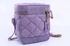 Lilac Denim Vanity Bag