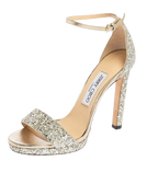 Jimmy Choo Gold Glitter Sandals