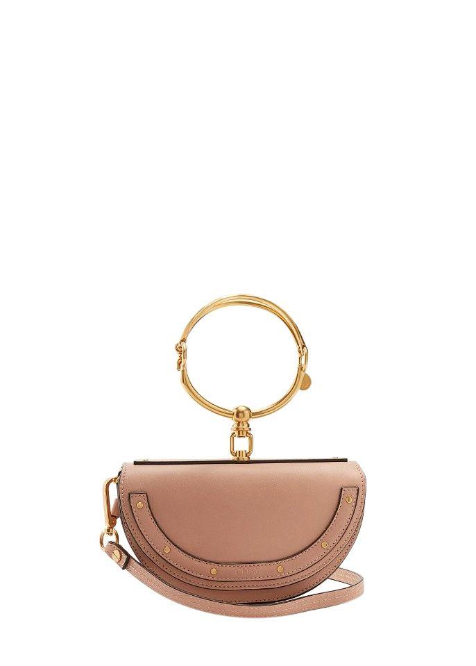 Nude-Pink Leather Nile Minaudiere