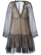 Stella Mccartney Circle Star Print Silk Tiered Dress