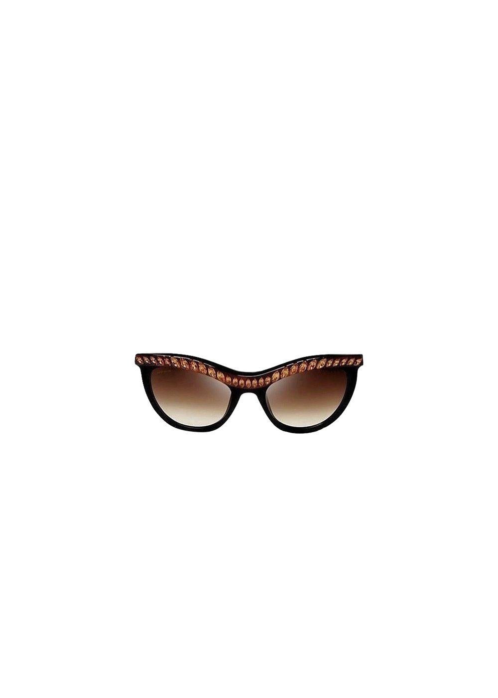 Prada Black Limited Edition Crystal Embellished Sunglasses