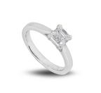 Bespoke Platinum Asscher Cut Diamond Ring