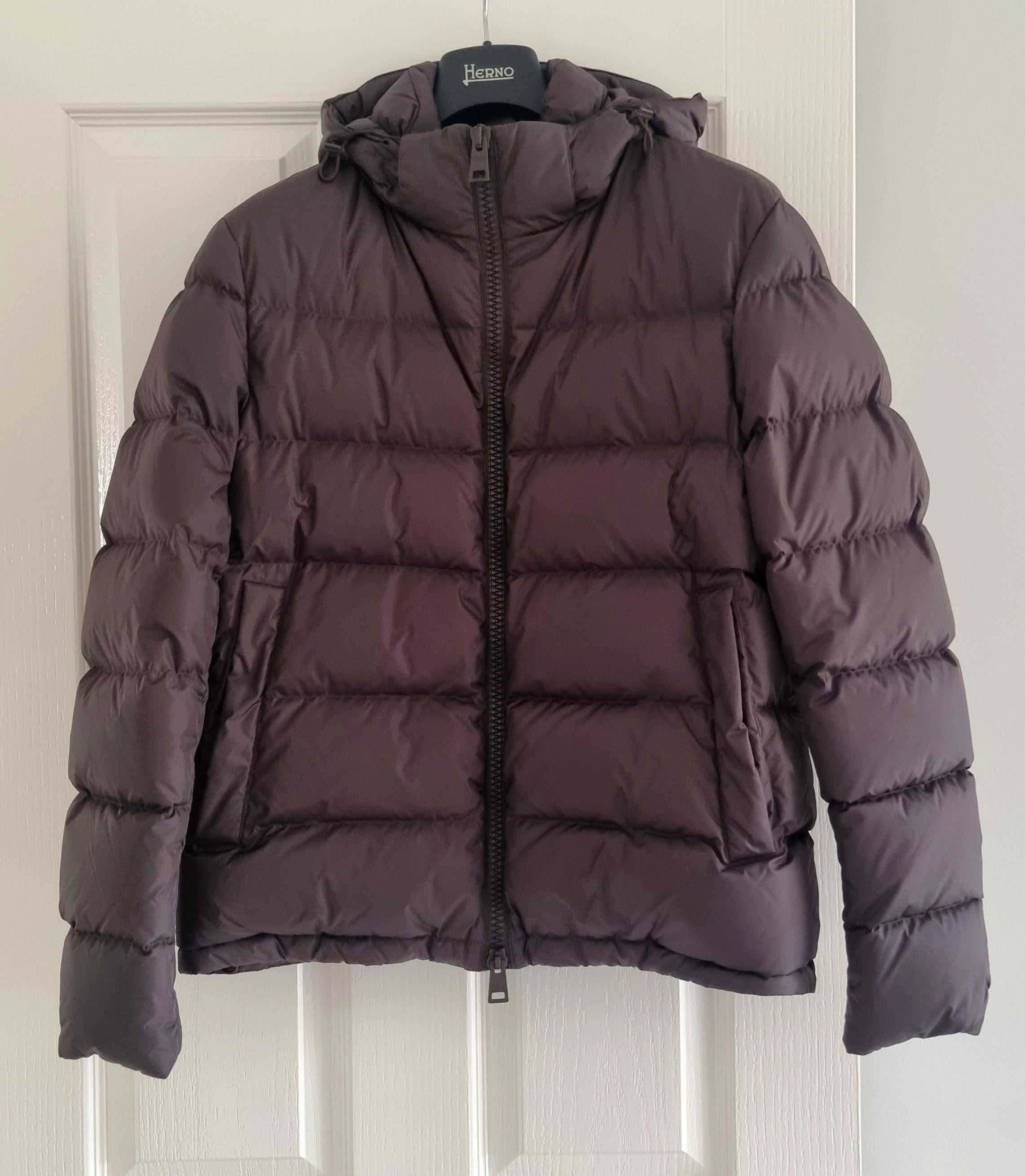 Herno Brown Detatchable Hood Padded Jacket