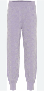 Gucci Lilac Metallic Cuffed Monogram Sweatpants