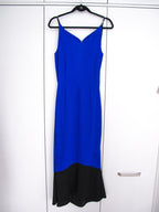 Roland Mouret  Beadlow Two-tone Crepe Midi Dress