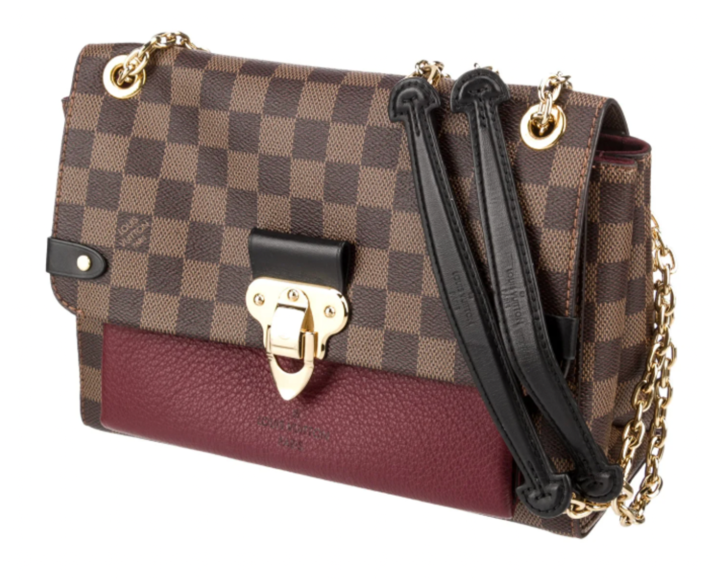 Louis Vuitton Coated Canvas and Leather Damier Ebene Vavin PM Shoulder Bag