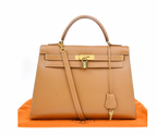 Hermes Tan With White Stitching Kelly 32cms
