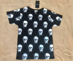 Saint Laurent Black & White Skull Print T-Shirt