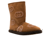 Gucci Tan Wuede/Wool GG Boots