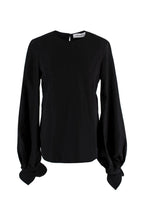 YSL Black Cotton Bow Detail  Blouse