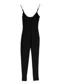 AREA Crystal Straps Black Catsuit