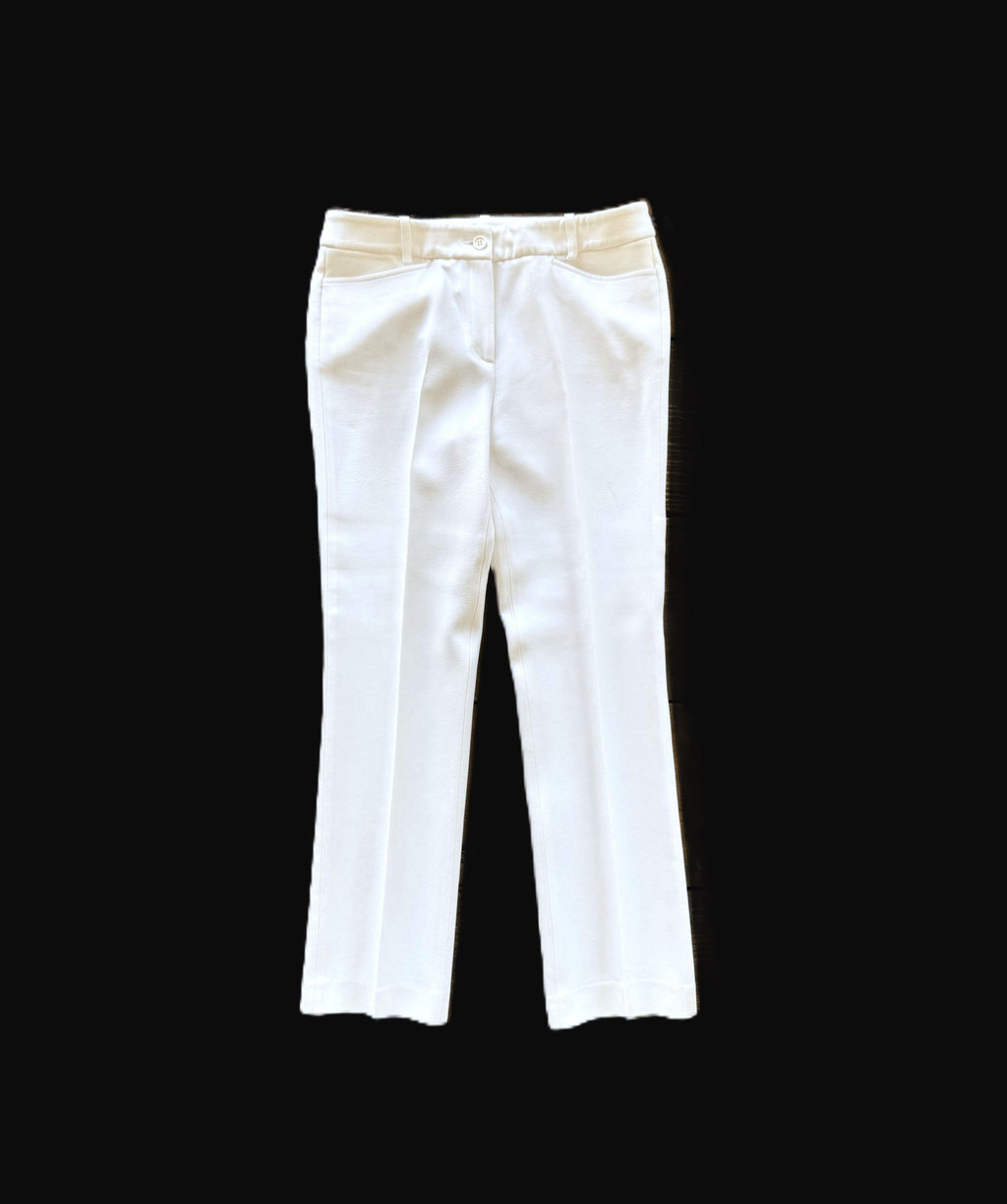 Michael Kors White Crepe Cropped Trousers