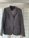 Brown Single Breasted Wool Blazer Jacket