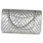 Chanel  Metallic Patent Crumpled Calfskin Chevron Medium Double Flap Bag