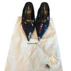 Balenciaga Floral Print Knife Mules
