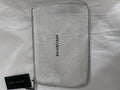 Silver leather Everyday zip pouch