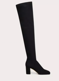 Golden Walk Over the Knee Black Stretch Boots