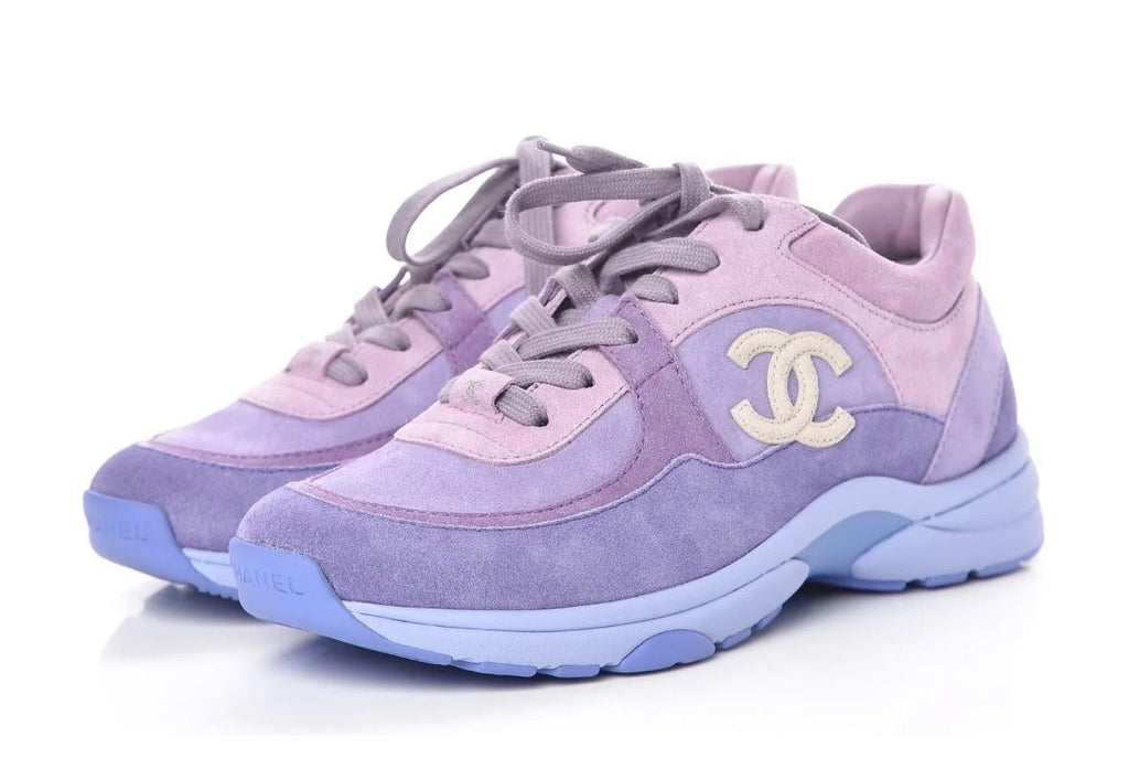 Chanel Lilac CC Trainers