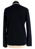 Claudie Pierlot Navy Double Breasted Knitted Blazer