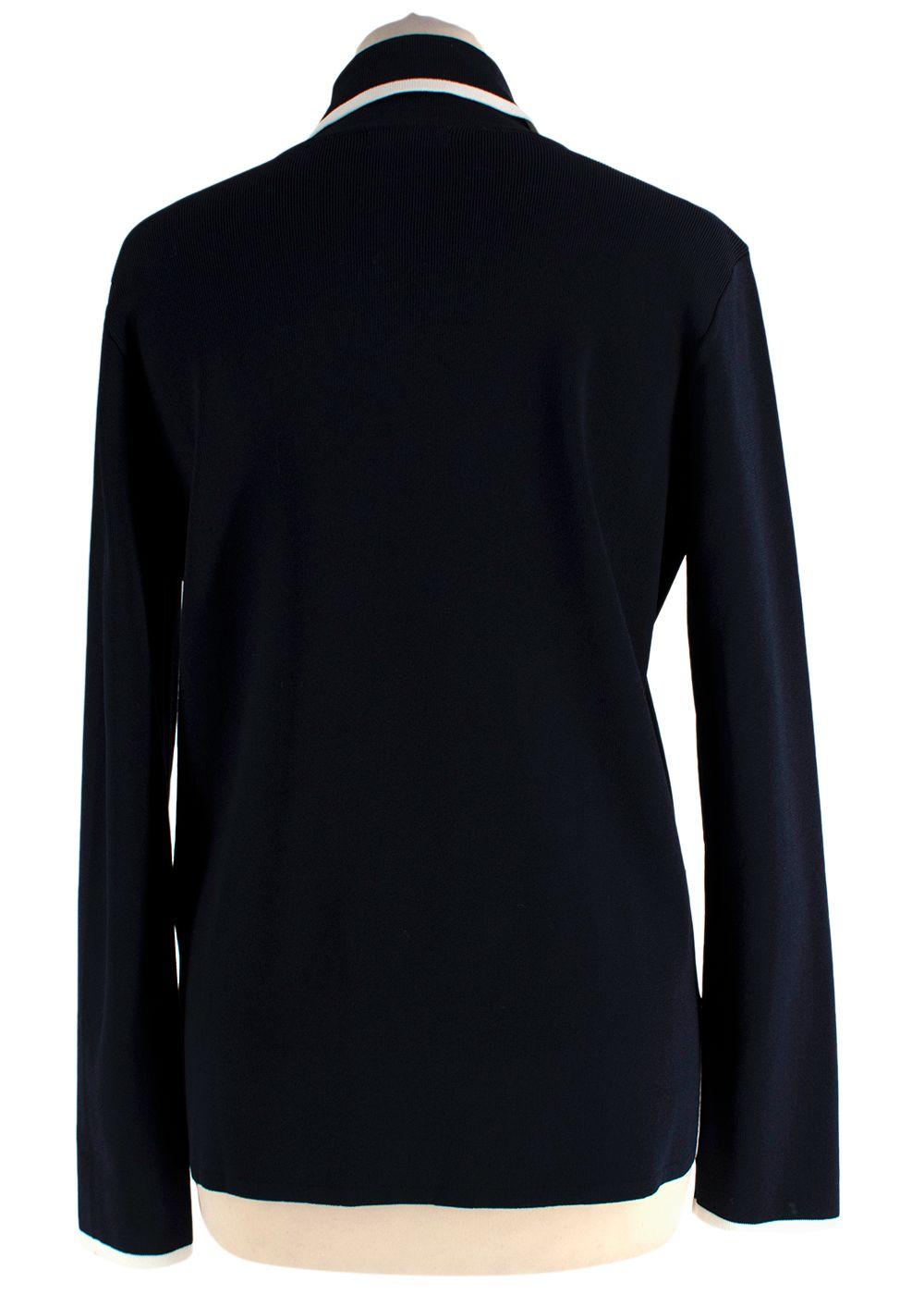 Claudie Pierlot Navy Double Breasted Knitted Blazer