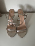 Valentino Champagne Gold Strappy Leather Heels