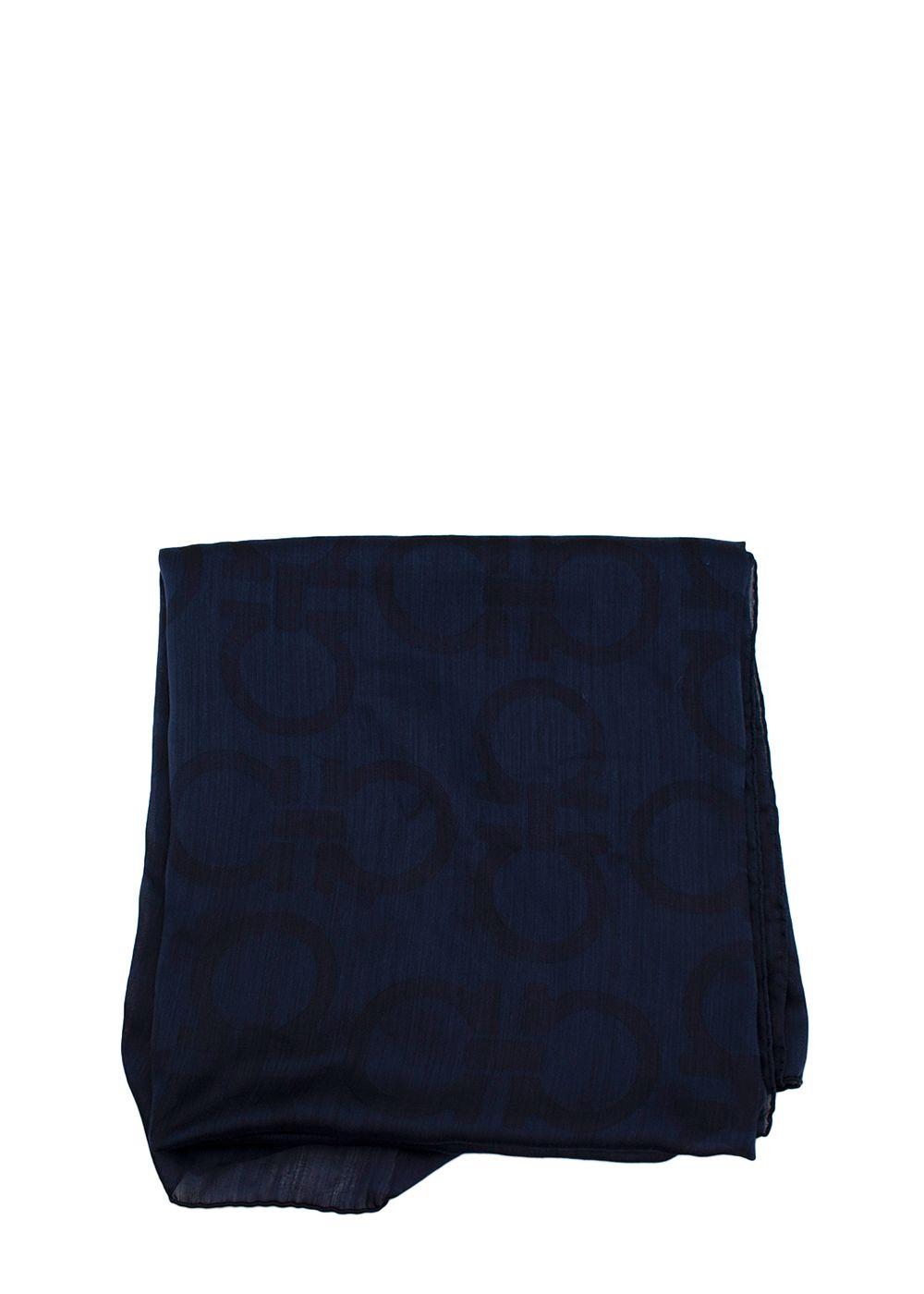 Blue Gancini Print Scarf