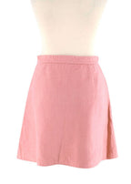 Pink Twill Mini Skirt