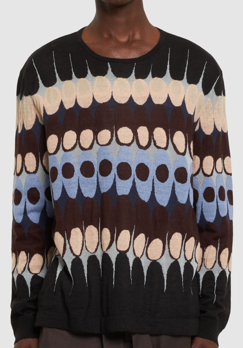 Commas Jacquard Crew-Neck Jumper